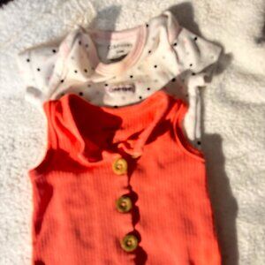 Calvin Klein 2-Piece Baby Girl Bundle -Romper + CK Polka Dot B
